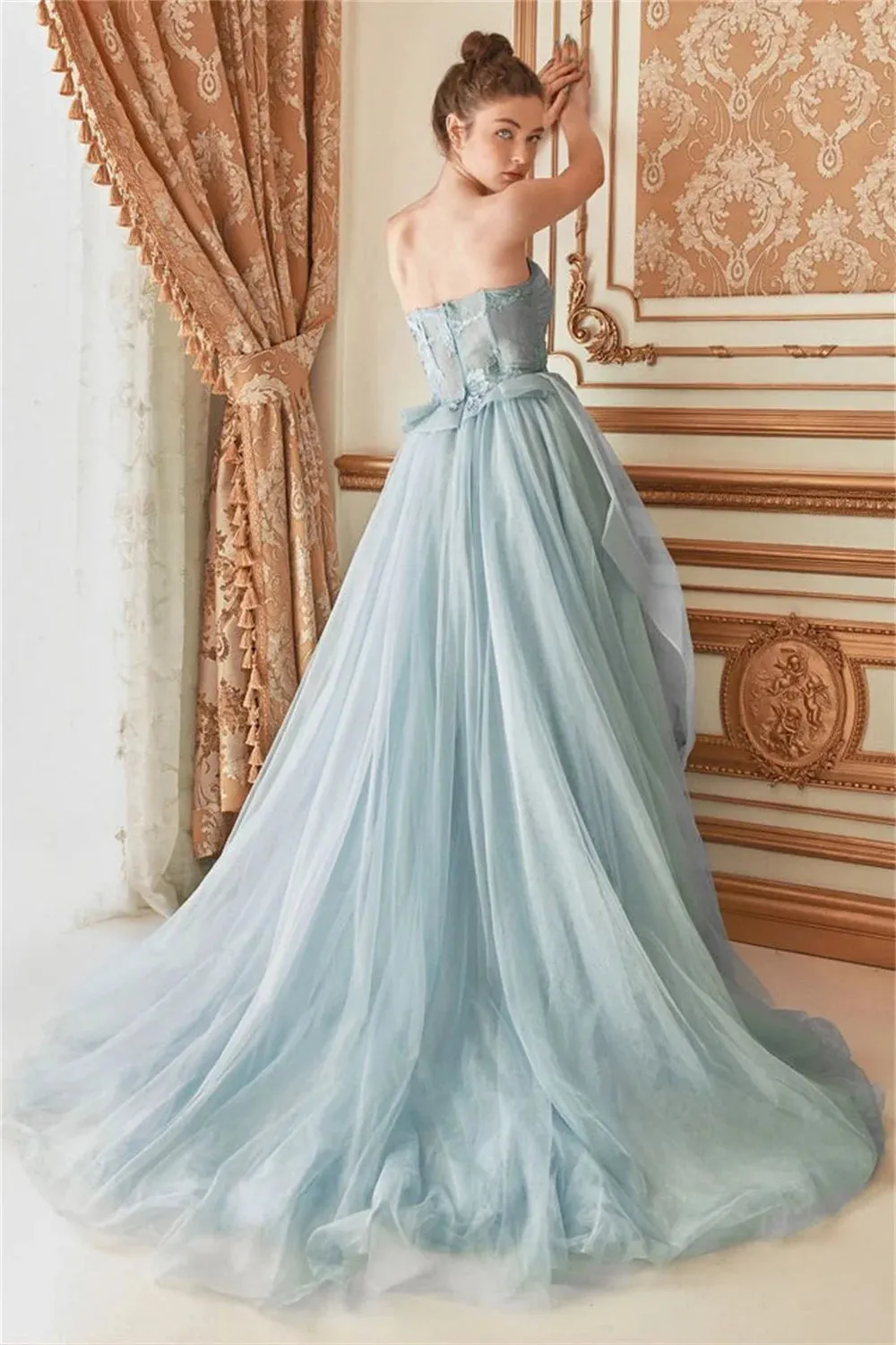 3D Butterfly Tulle Women's Prom Dress
