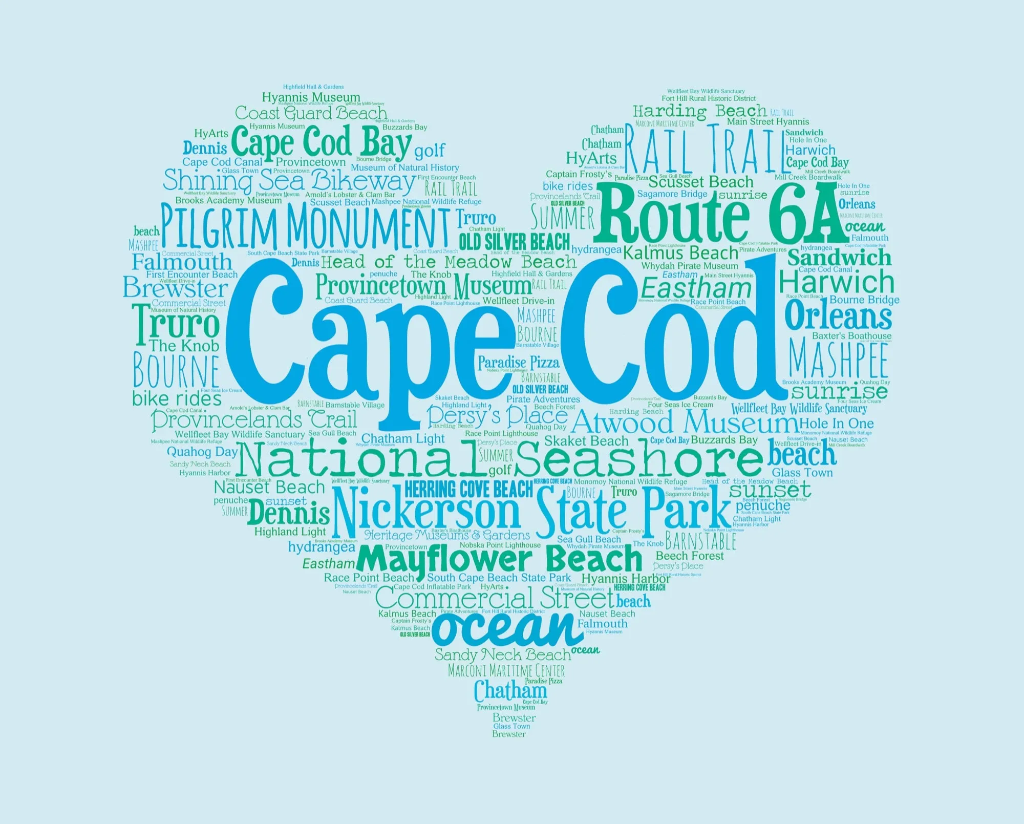 A Day in Cape Cod, MA - Matted 11x14" Art Print