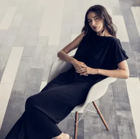 Bamboo Asymmetric Draped Jumpsuit