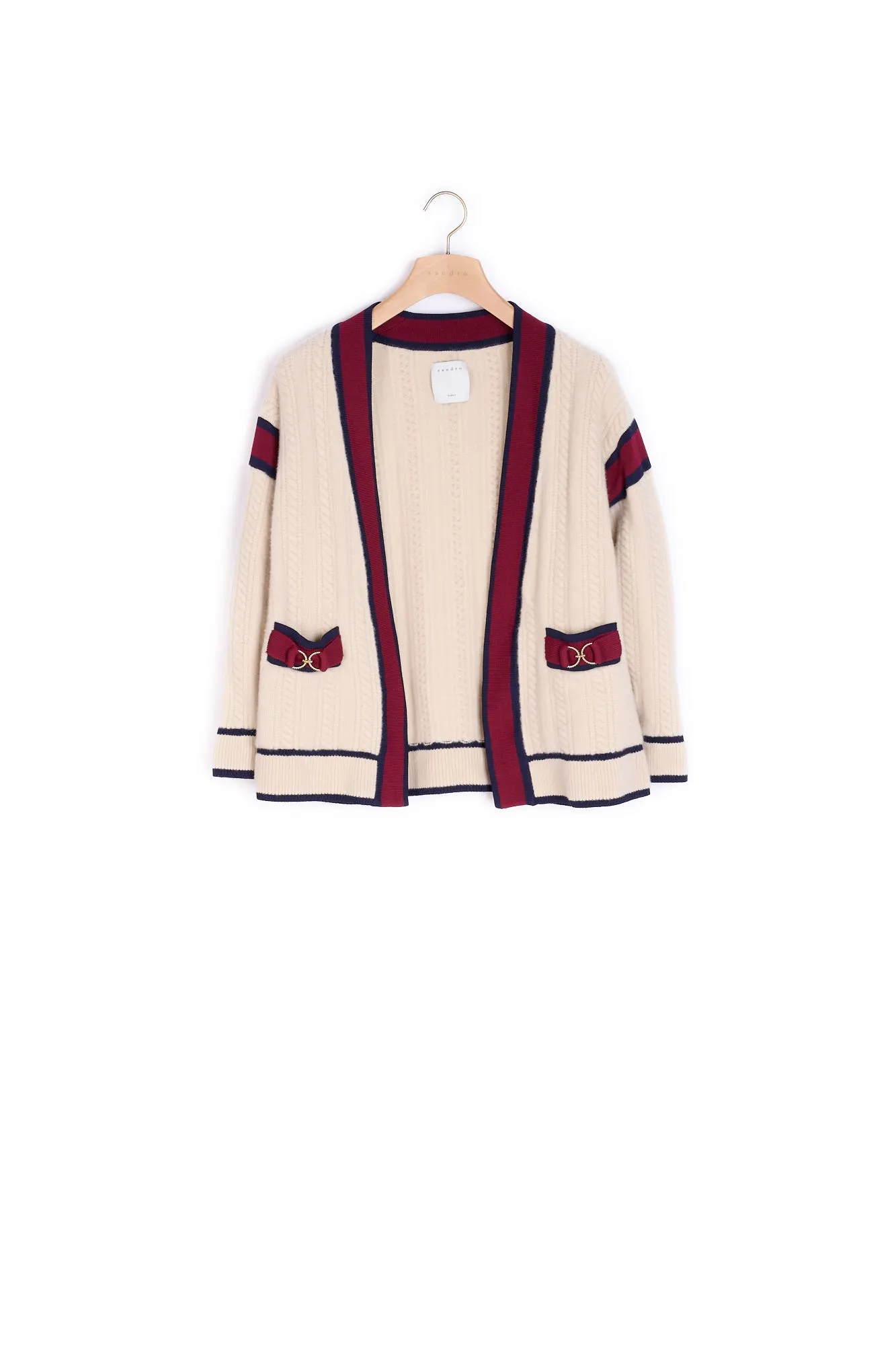 Cardigan maille torsadée