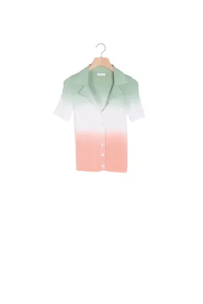 Cardigan tie and dye à côtes