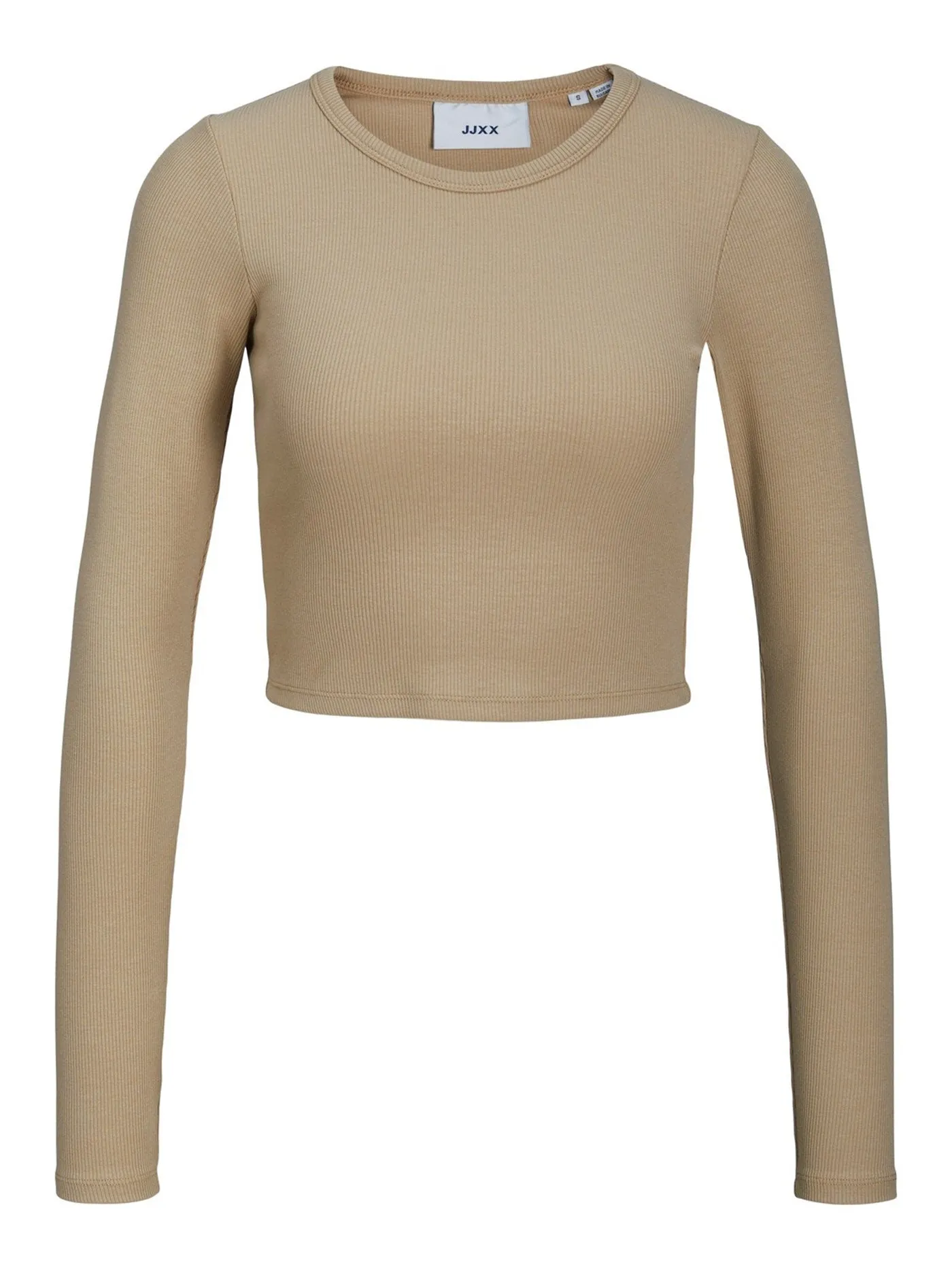 Feline Rib Crop Long Sleeve T-Shirt