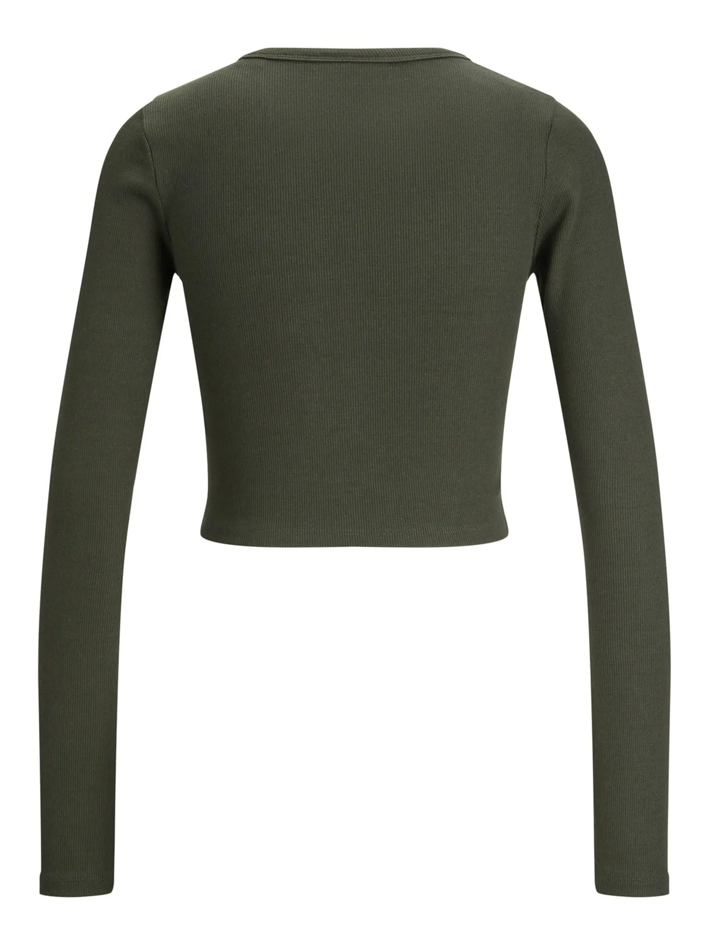 Feline Rib Crop Long Sleeve T-Shirt