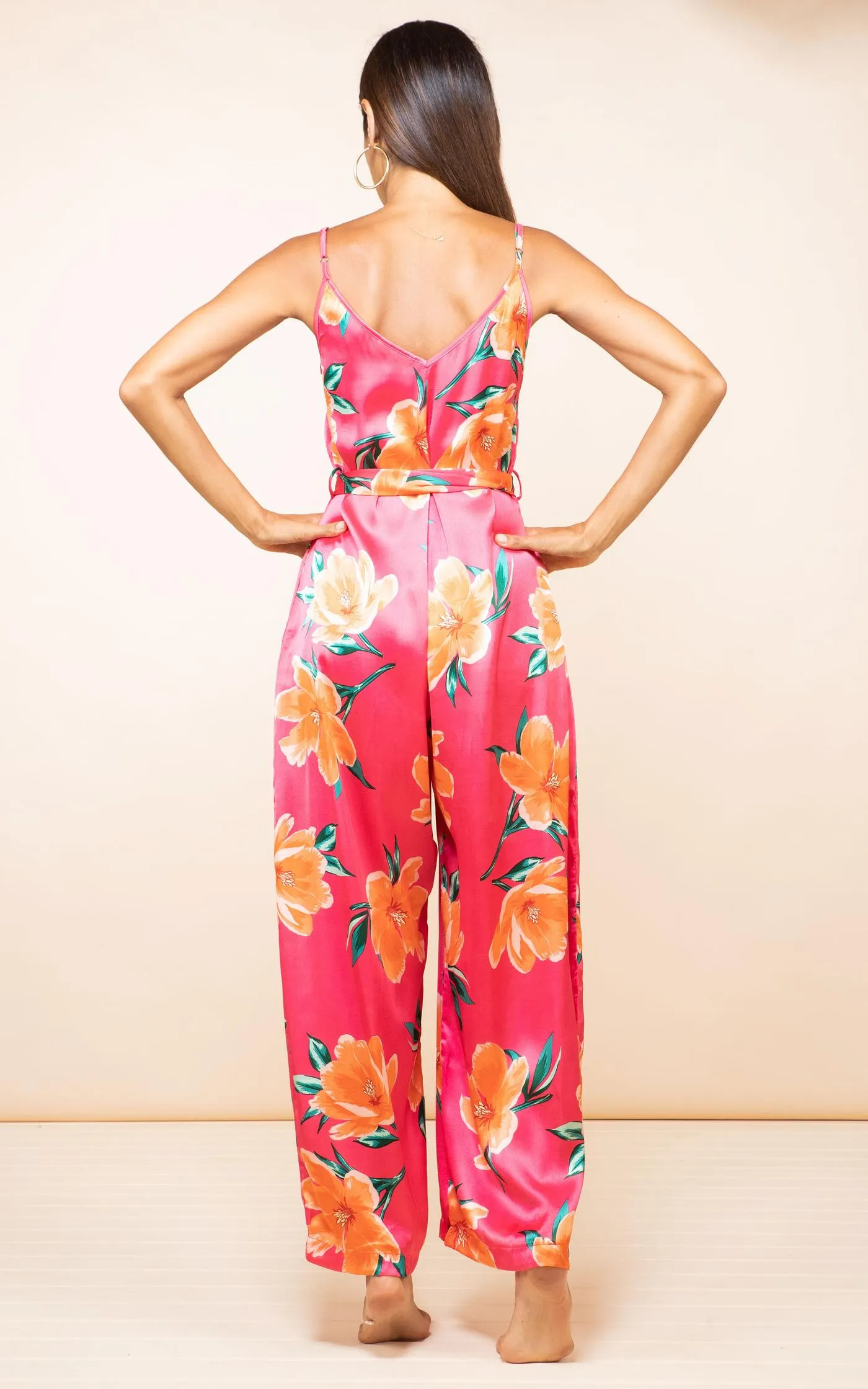 Gabriella Jumpsuit in Red Tulip