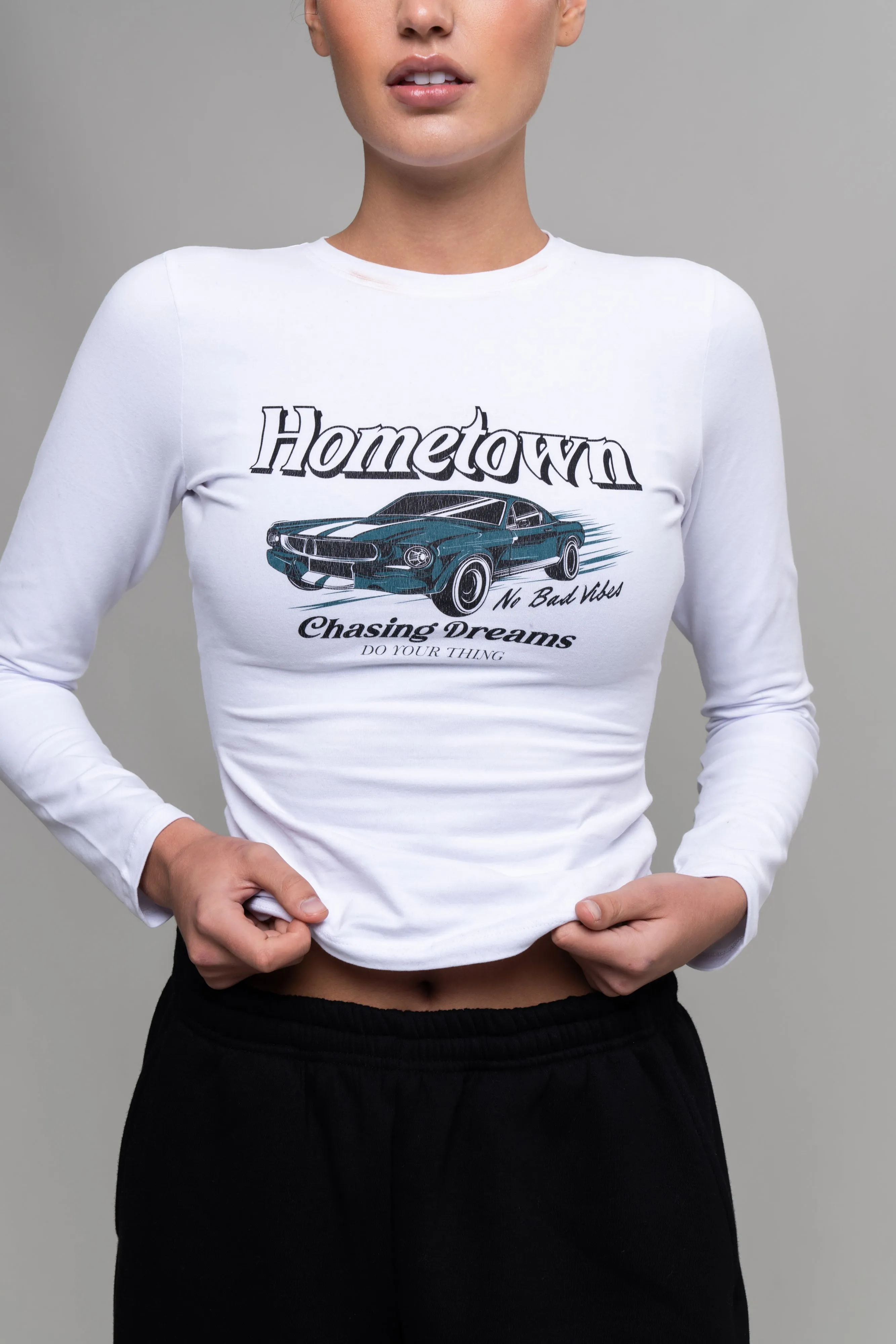 Hometown White Long Sleeve Tee