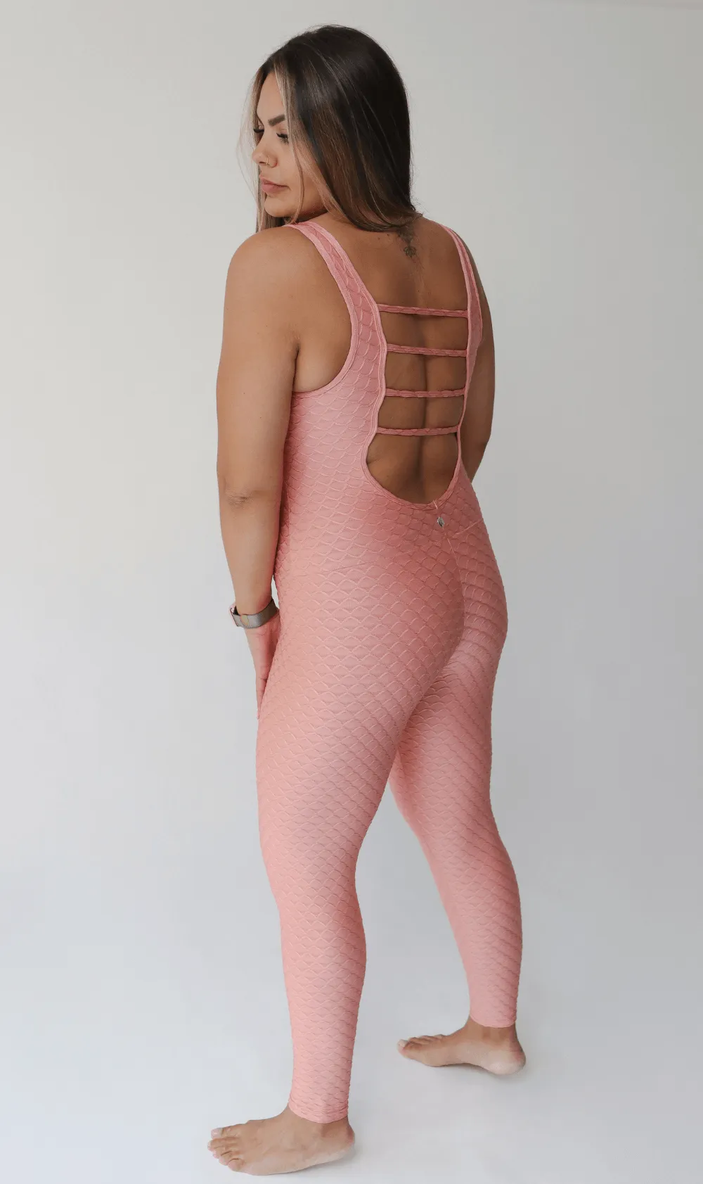 Jumpsuit Colmeia Textured Rose