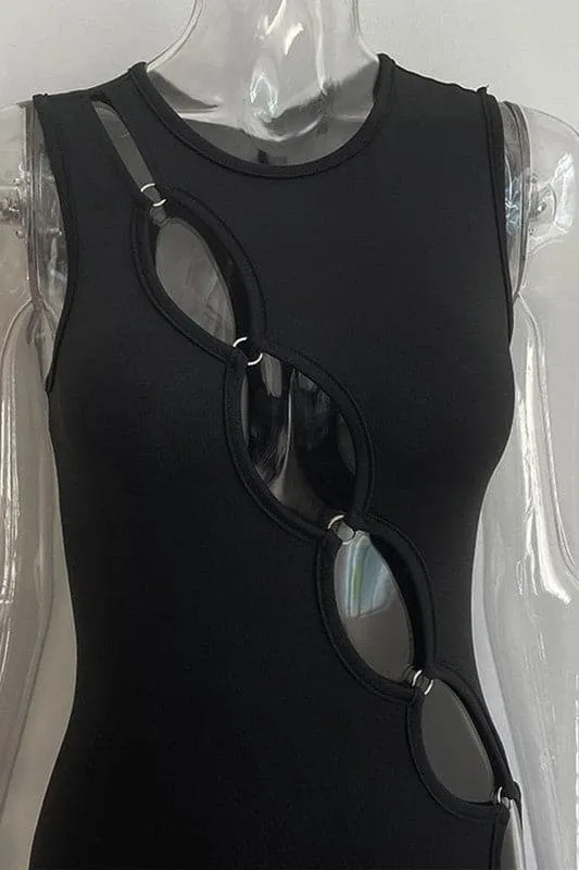 JX183 Cutout Sleeveless Jumpsuits
