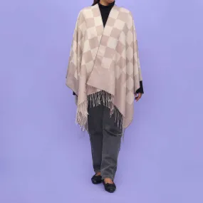 Khaki Winter Cape Shawl PN4732