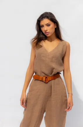 Light Brown Monaco Jumpsuit - Cammello