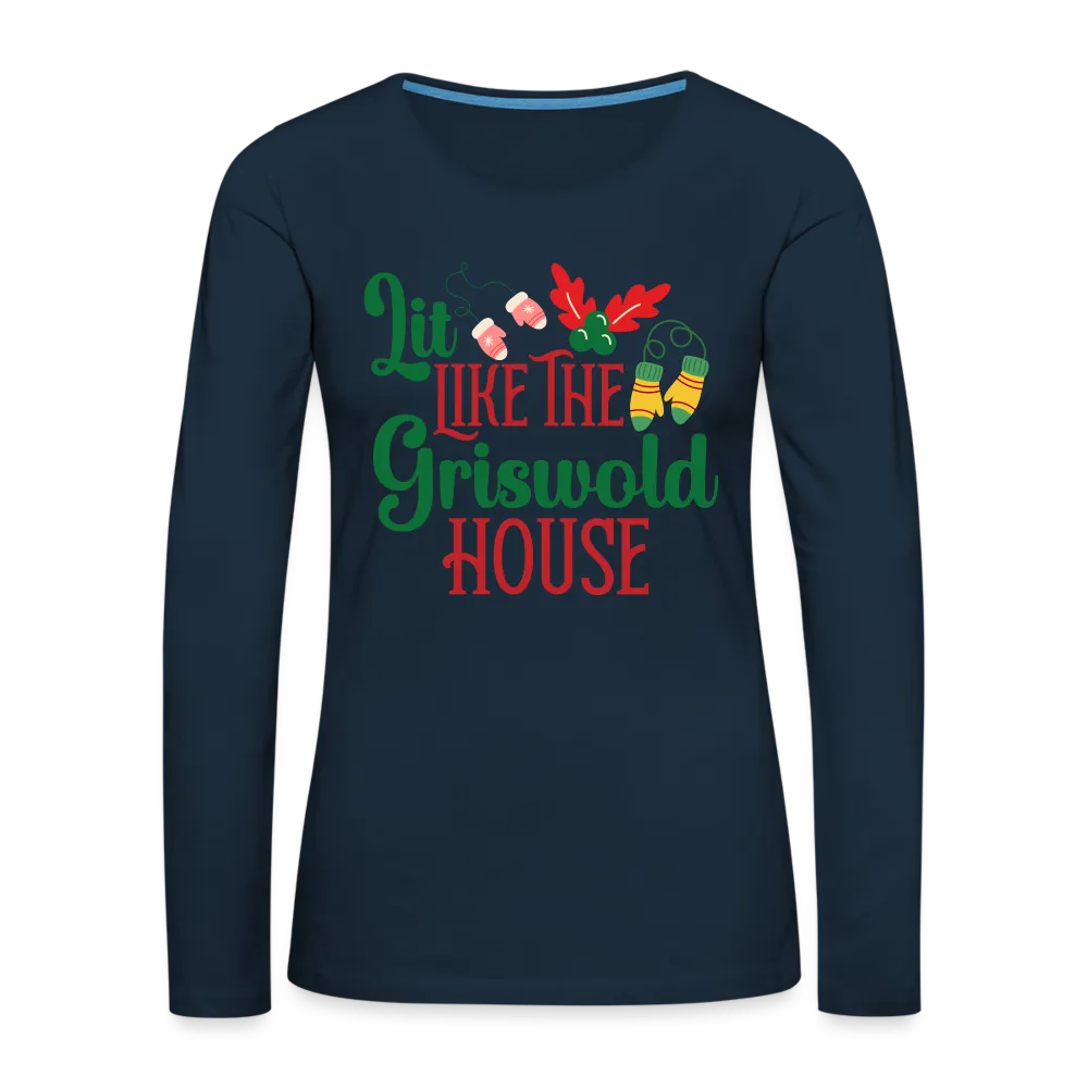 Lit Like The Griswold House Women's Premium Long Sleeve T-Shirt