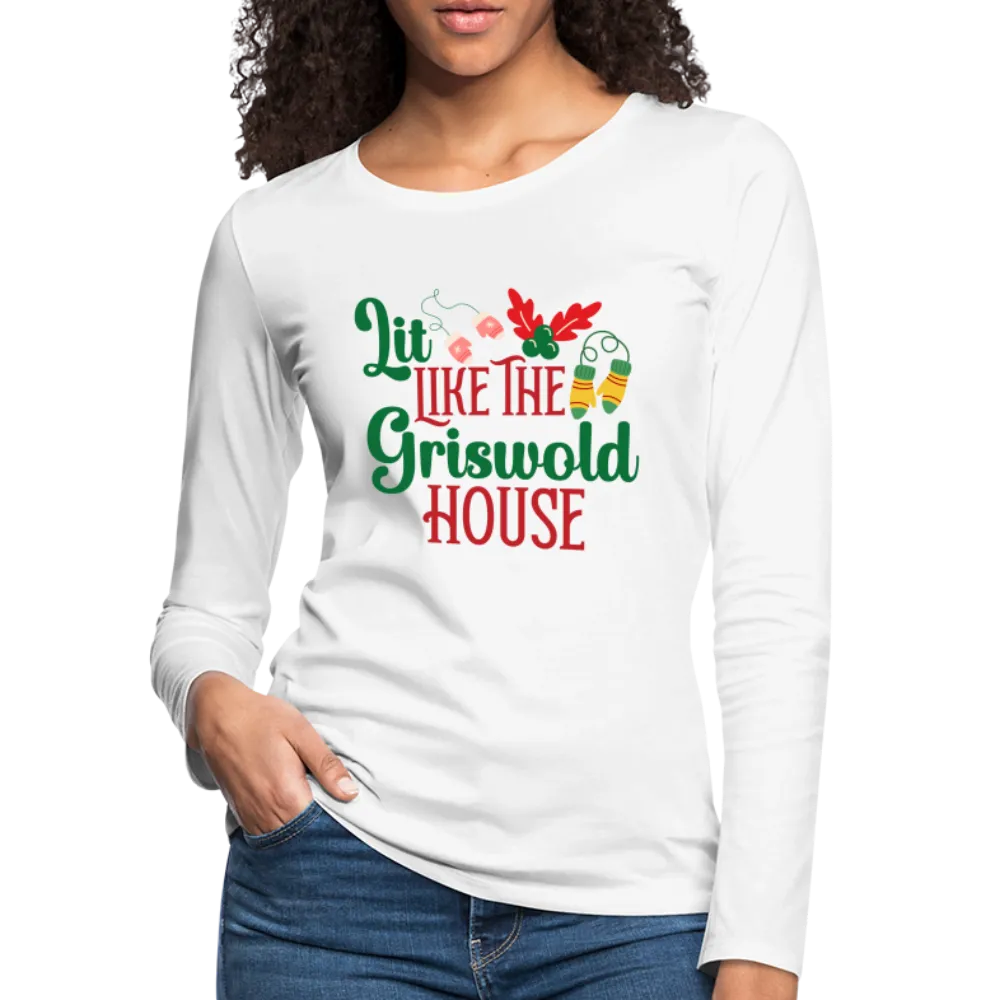 Lit Like The Griswold House Women's Premium Long Sleeve T-Shirt