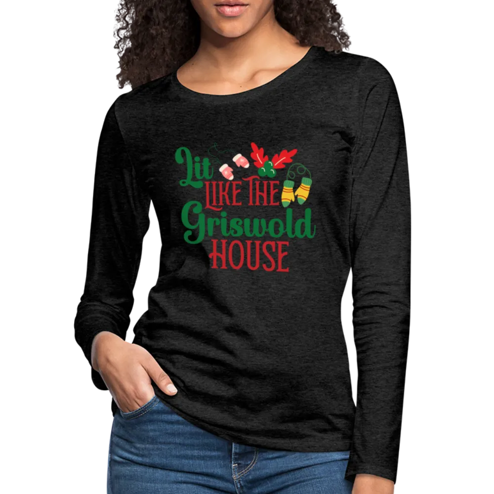 Lit Like The Griswold House Women's Premium Long Sleeve T-Shirt