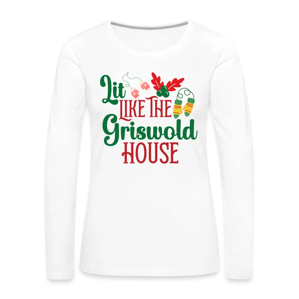 Lit Like The Griswold House Women's Premium Long Sleeve T-Shirt