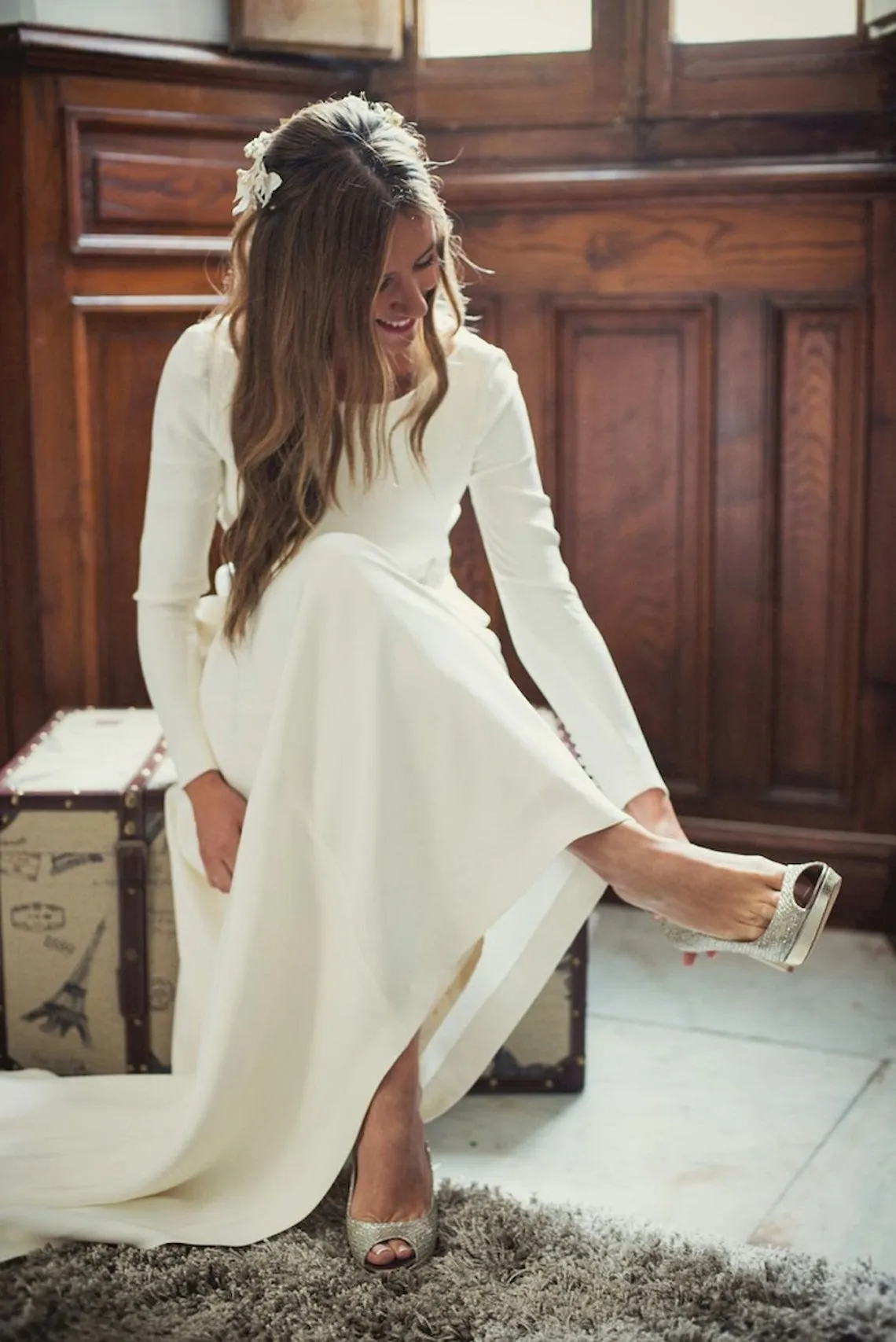 Modest Long Sleeve Fitted Wedding Dress