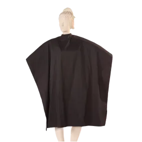 Multi-Purpose Salon Cape in Black Iridescent Silkara Fabric