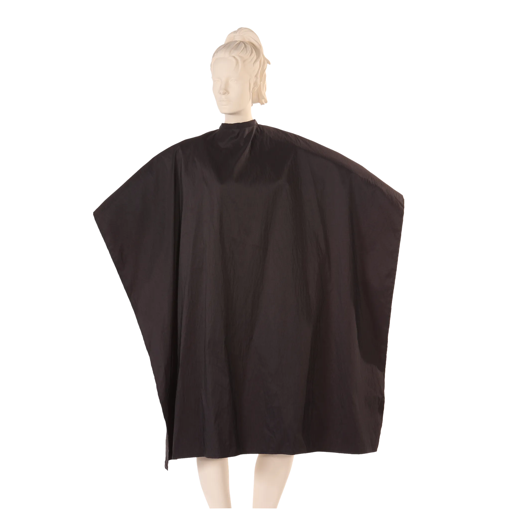 Multi-Purpose Salon Cape in Black Iridescent Silkara Fabric