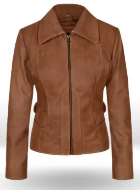 New Stylish Celebrity Leather Brown Jacket For Women, Ladies Leather  Jacket