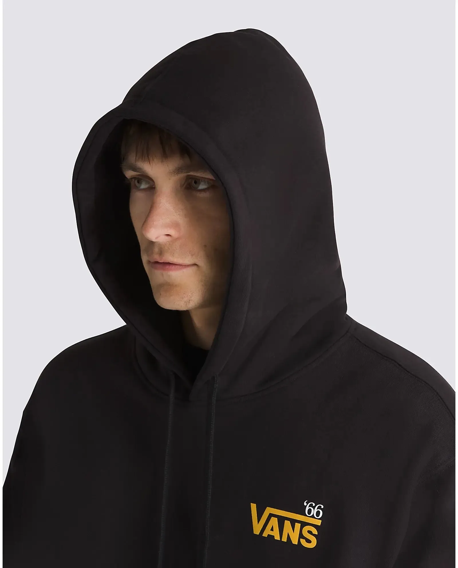 Posted Loose Hoodie in Black