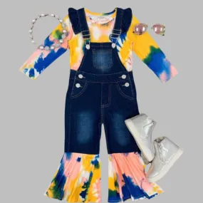 "GIRLS Denim Tie Dye Jumpsuit"