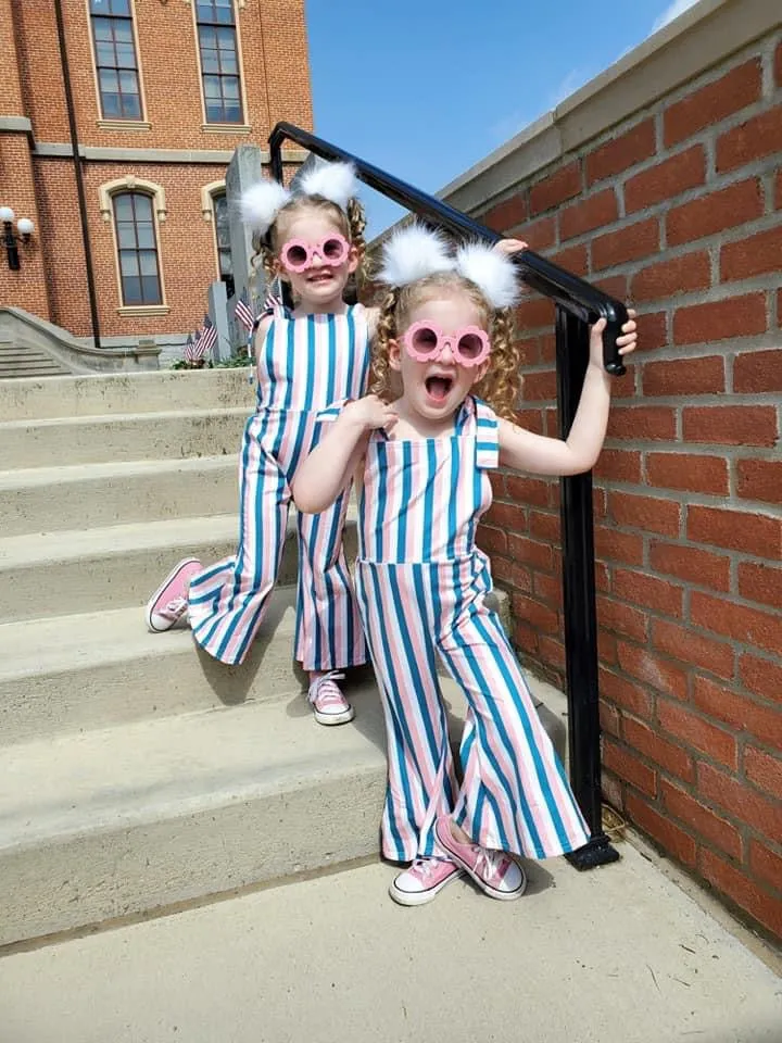 Retro Stripe Jumpsuit