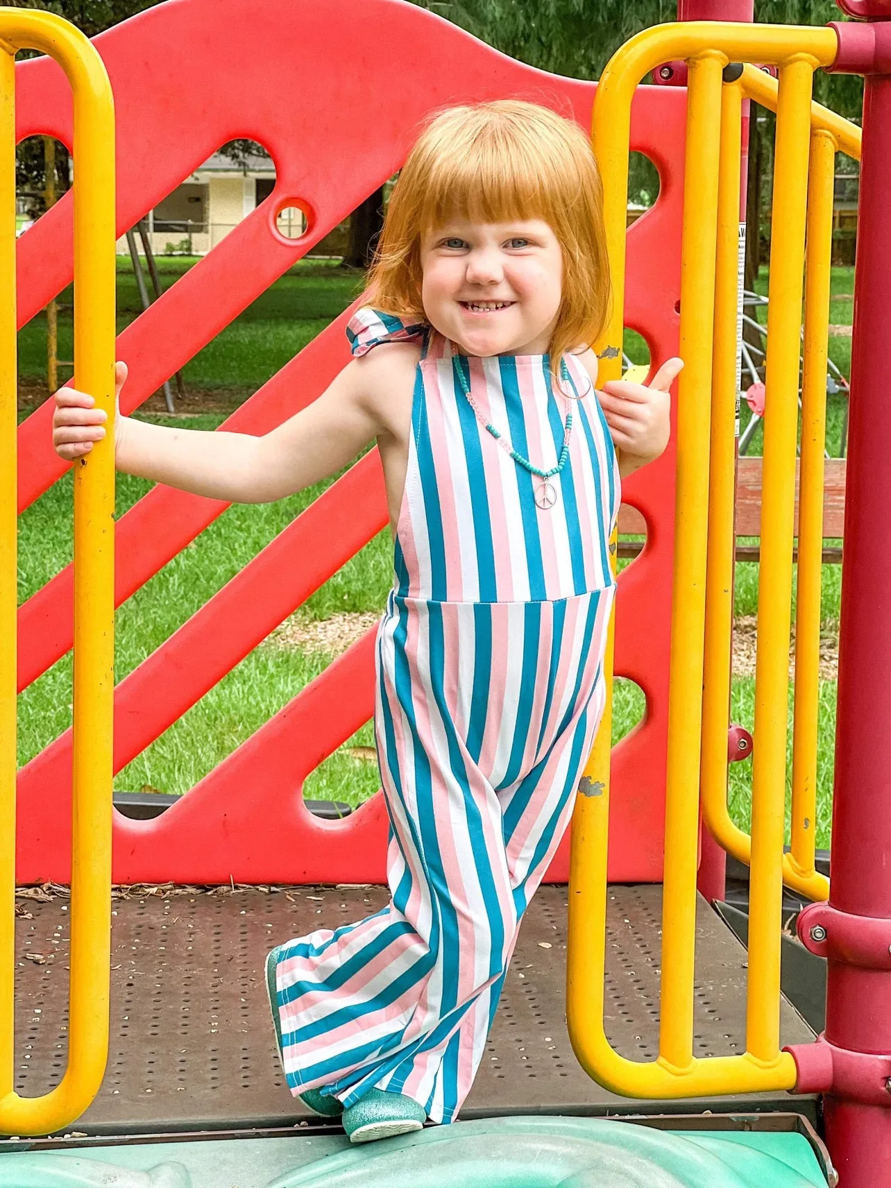 Retro Stripe Jumpsuit