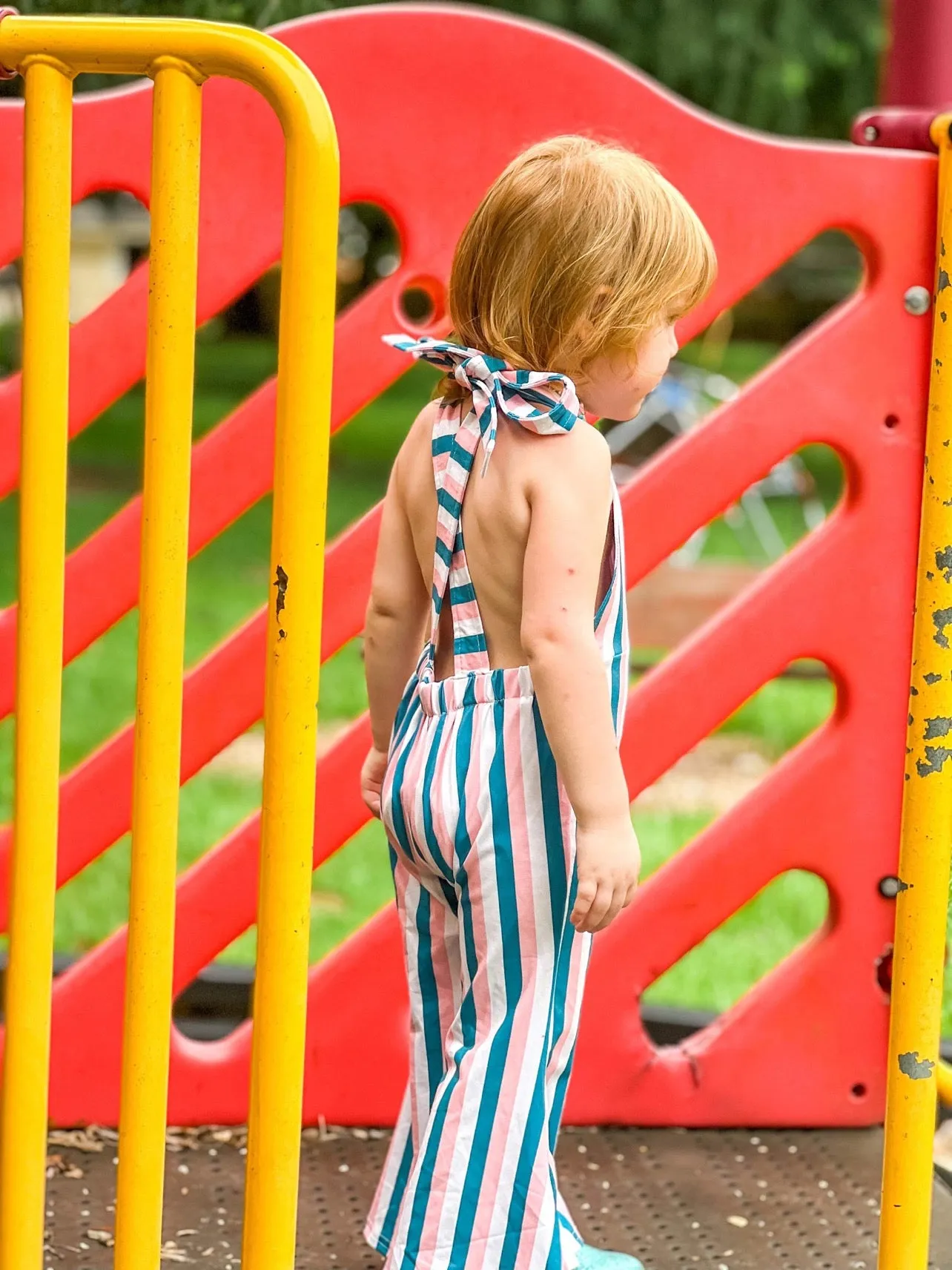 Retro Stripe Jumpsuit