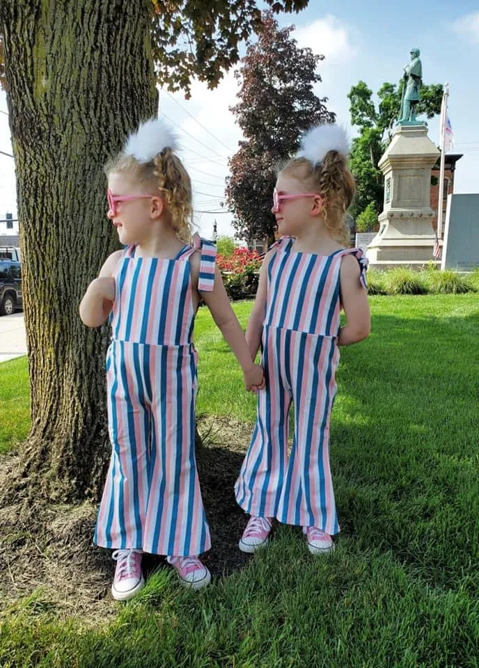 Retro Stripe Jumpsuit