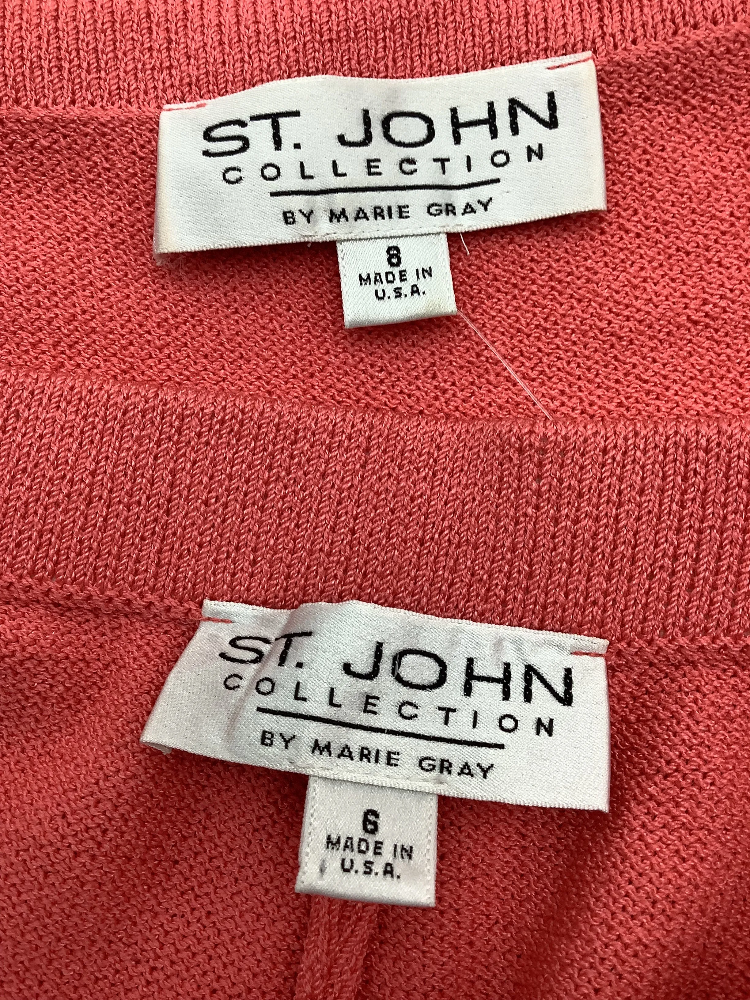 St. John Women's Jacket & Pant Sherbet 2 Pc Size: 8 & 6