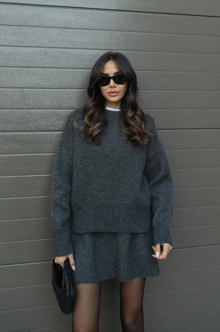 Sweater and Skirt Set